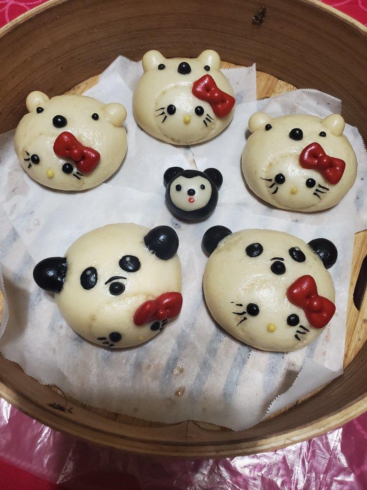 可爱造型馒头 超萌Hello Kitty 咱们裸熊We Bare Bears