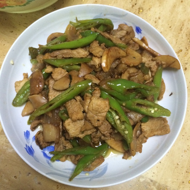 杏鲍菇炒肉片