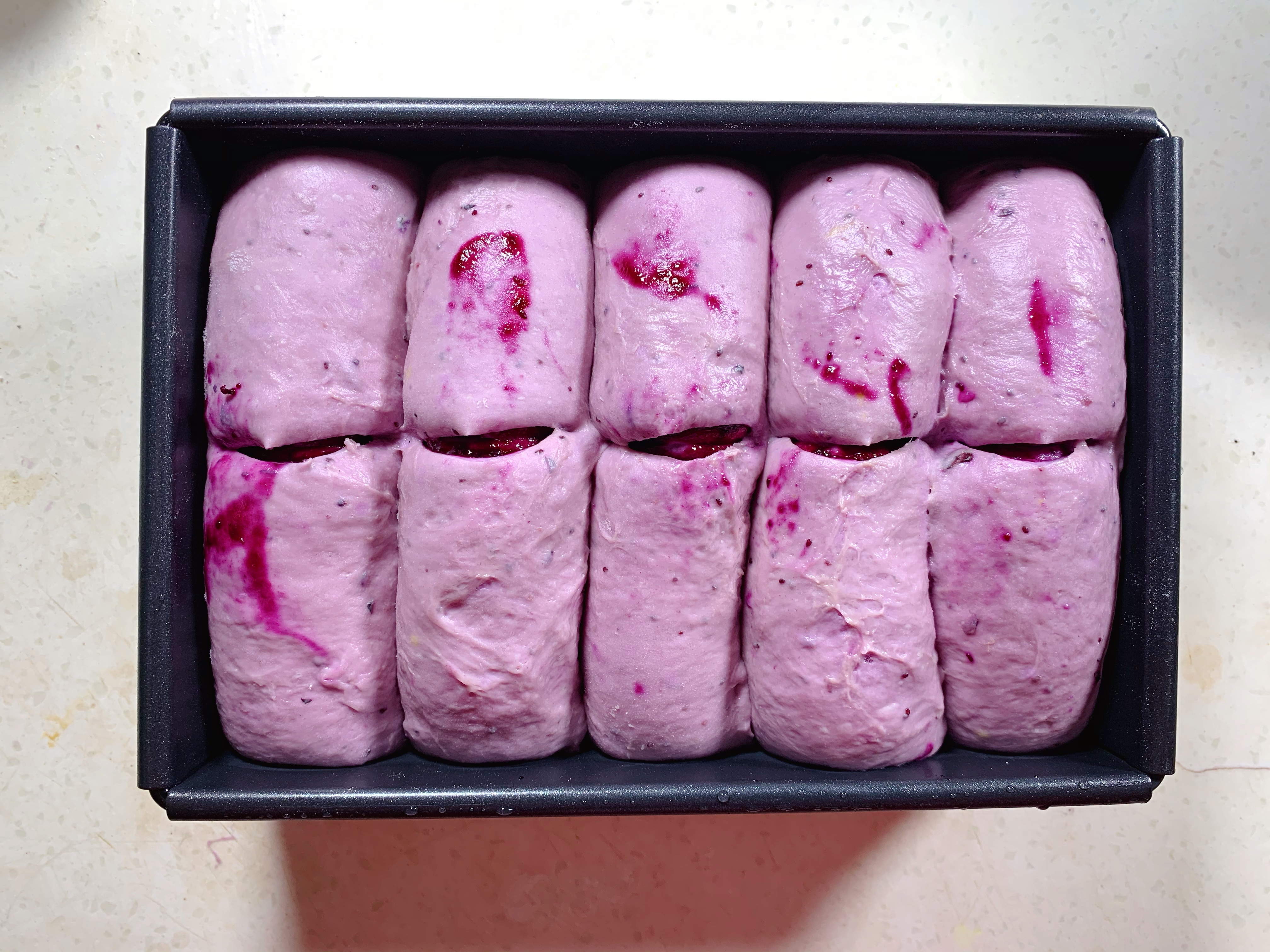 蓝莓酱面包——这个颜色你爱了吗？的做法 步骤10