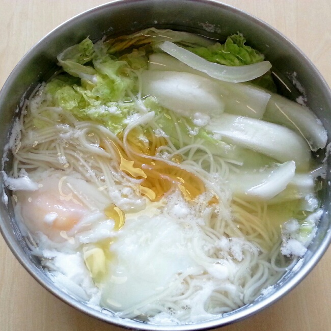 青菜鸡蛋面