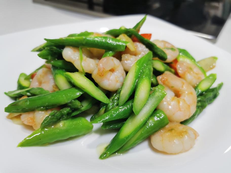 芦笋虾仁的做法