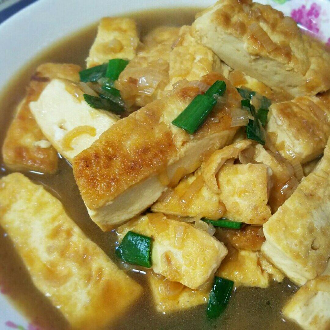 葱烧豆腐