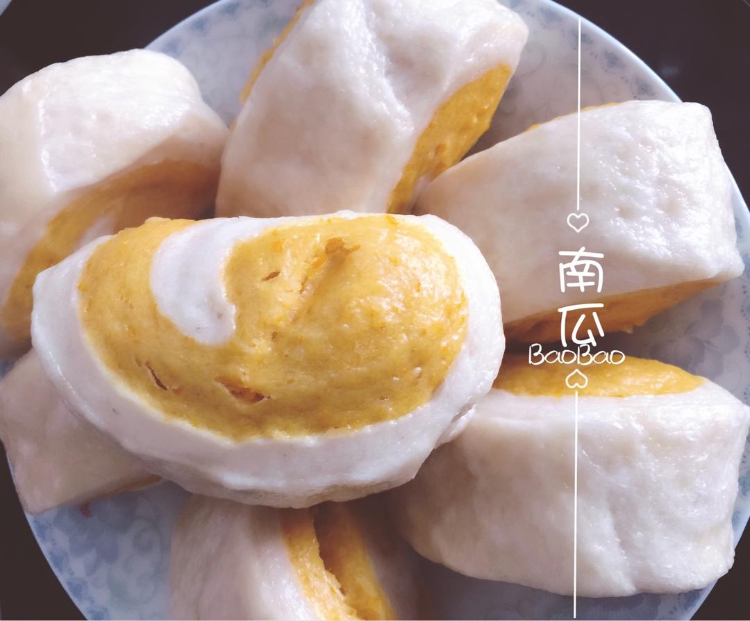 奶香金银卷 Chinese Steamed Pumpkin Bun