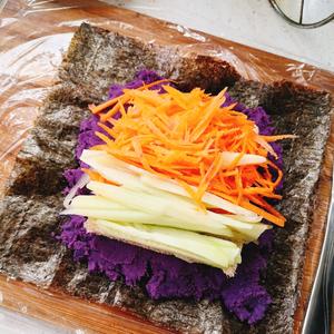 ❤️减脂必备：紫薯无米饭团的做法 步骤4