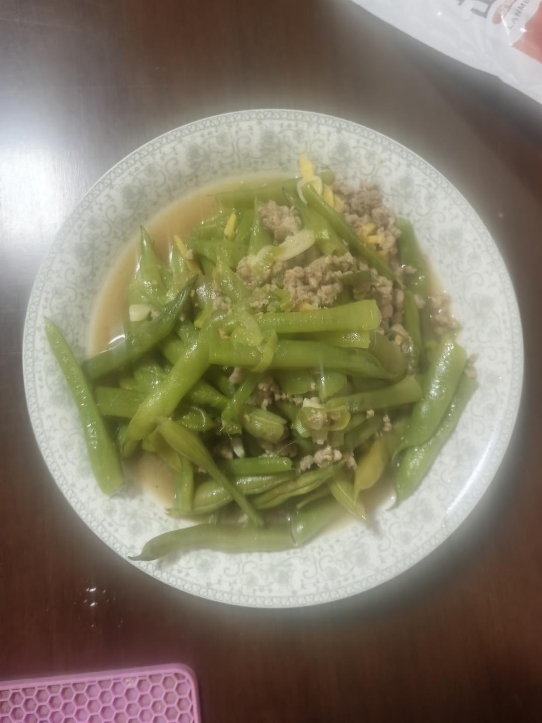 超级下饭菜 豆角（白不老）炒肉