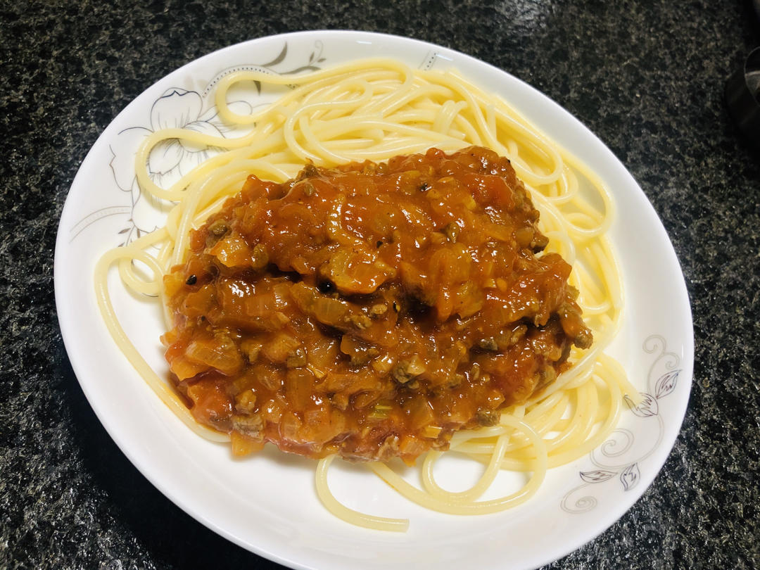 （完胜必胜客的）番茄肉酱意大利面～