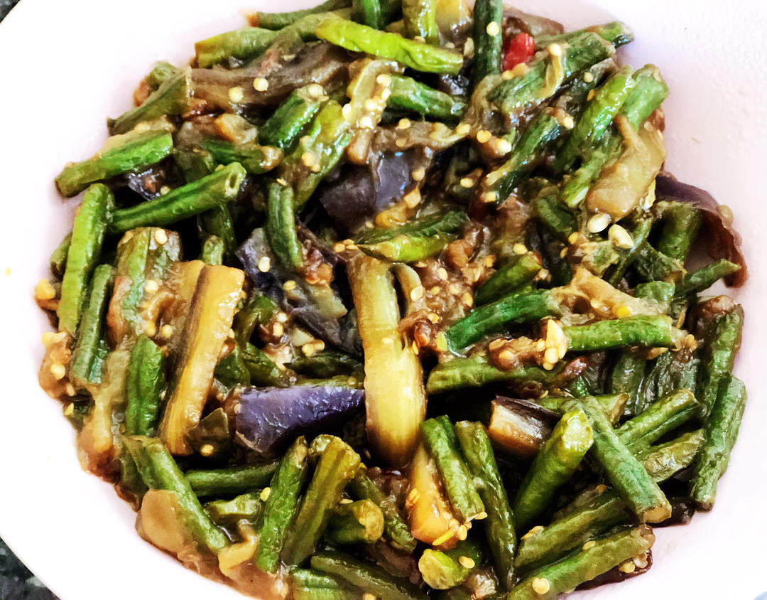 豆角烧茄子