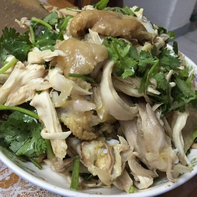 电饭煲盐焗手撕鸡