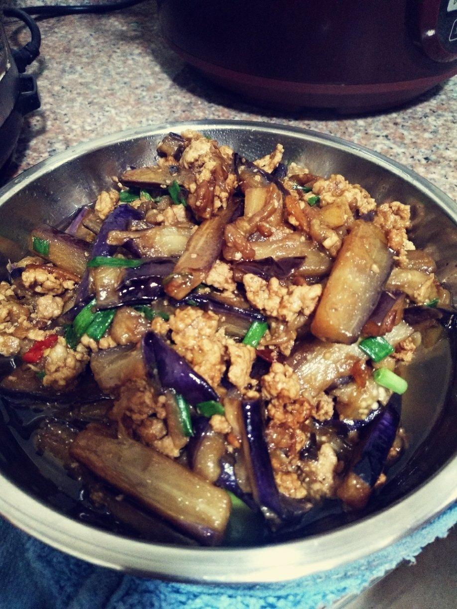 红烧肉沫茄子