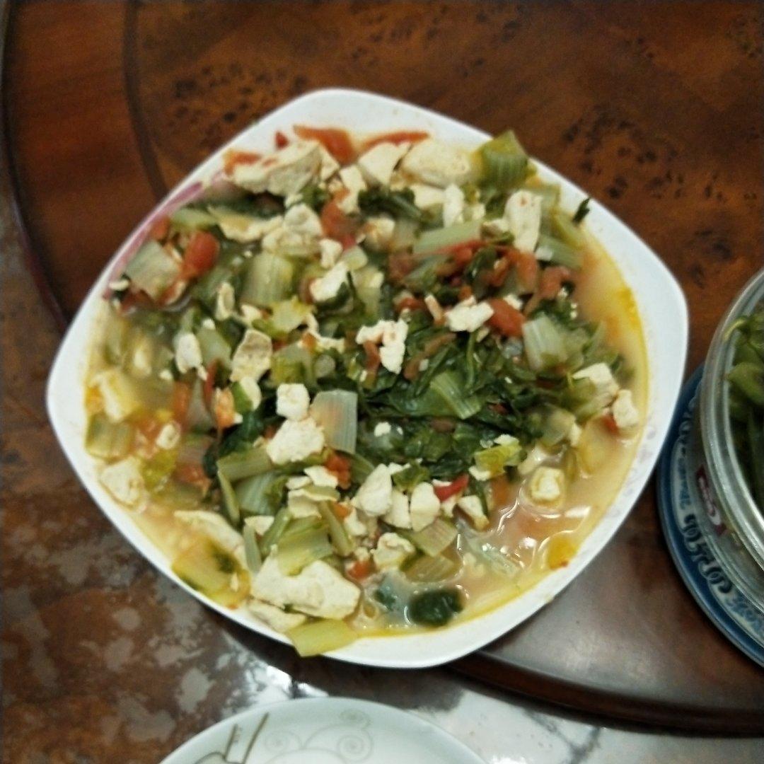 小白菜炖豆腐