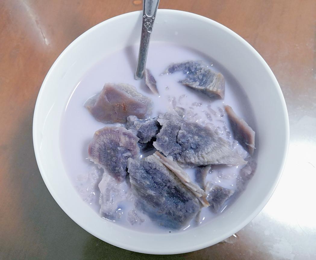 电饭锅懒人菜谱—紫薯糯米粥