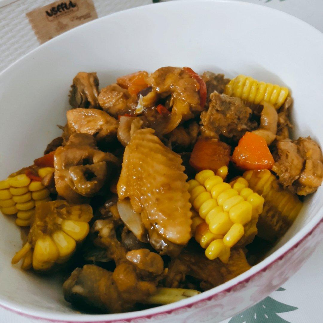 土豆萝卜焖鸡