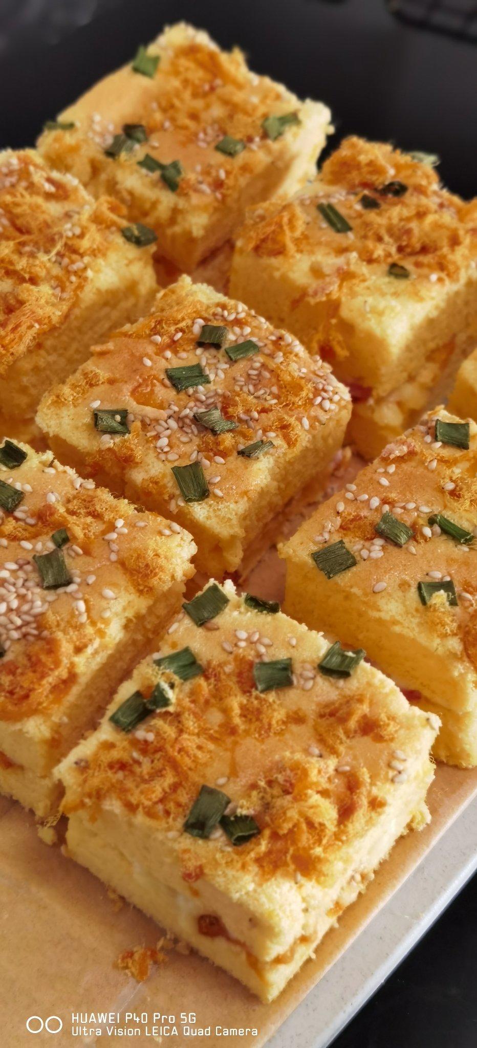 芝麻香葱肉松蛋糕（咸味）
