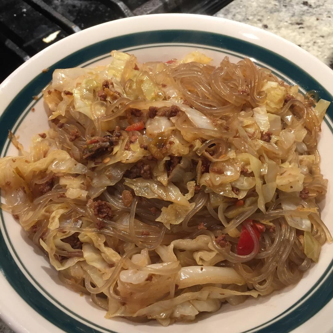 酸包菜炒粉皮