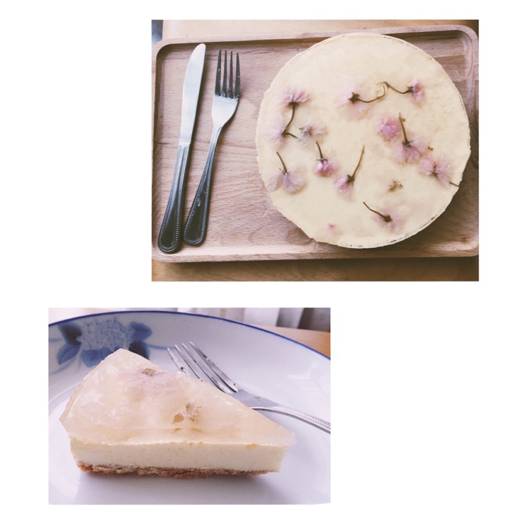 要的就是小清新：樱花冻芝士蛋糕