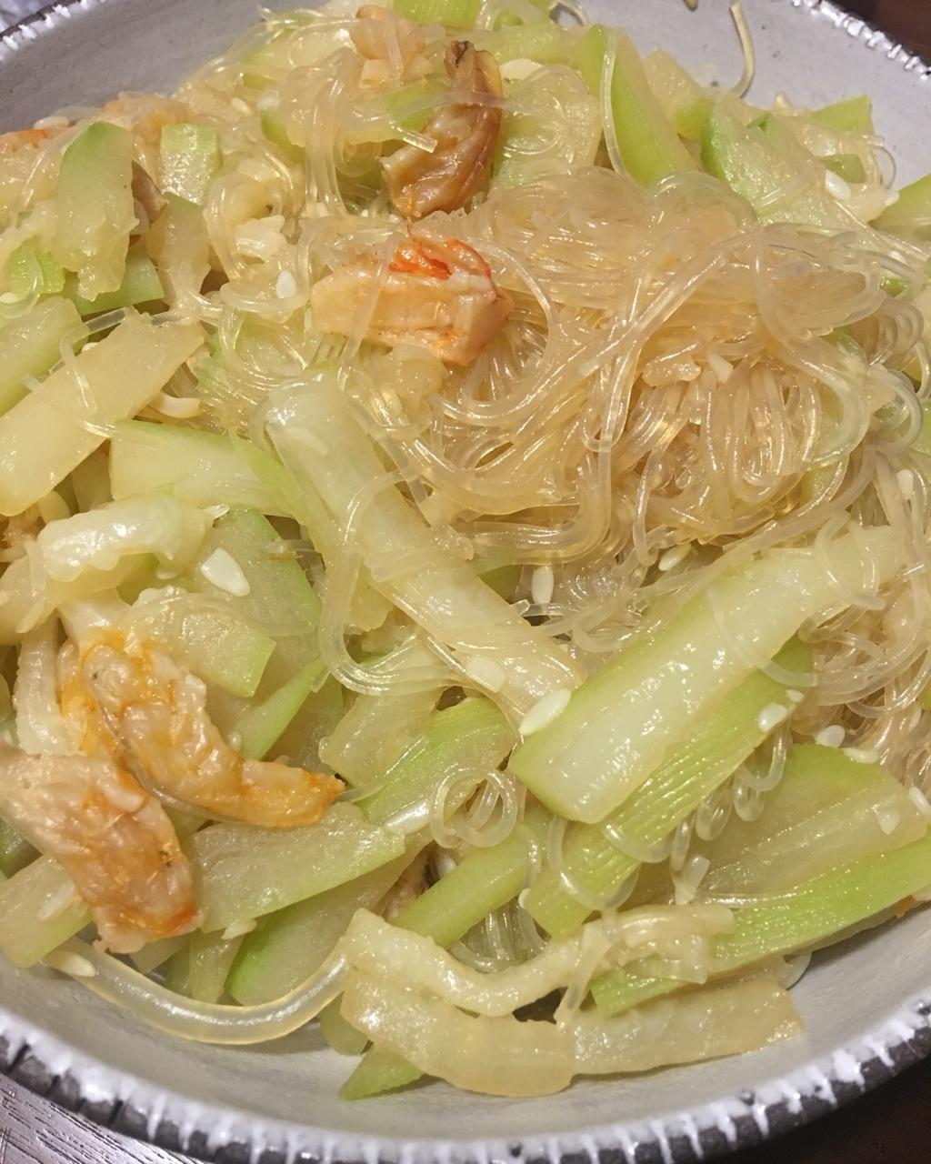 节瓜虾干粉丝煲