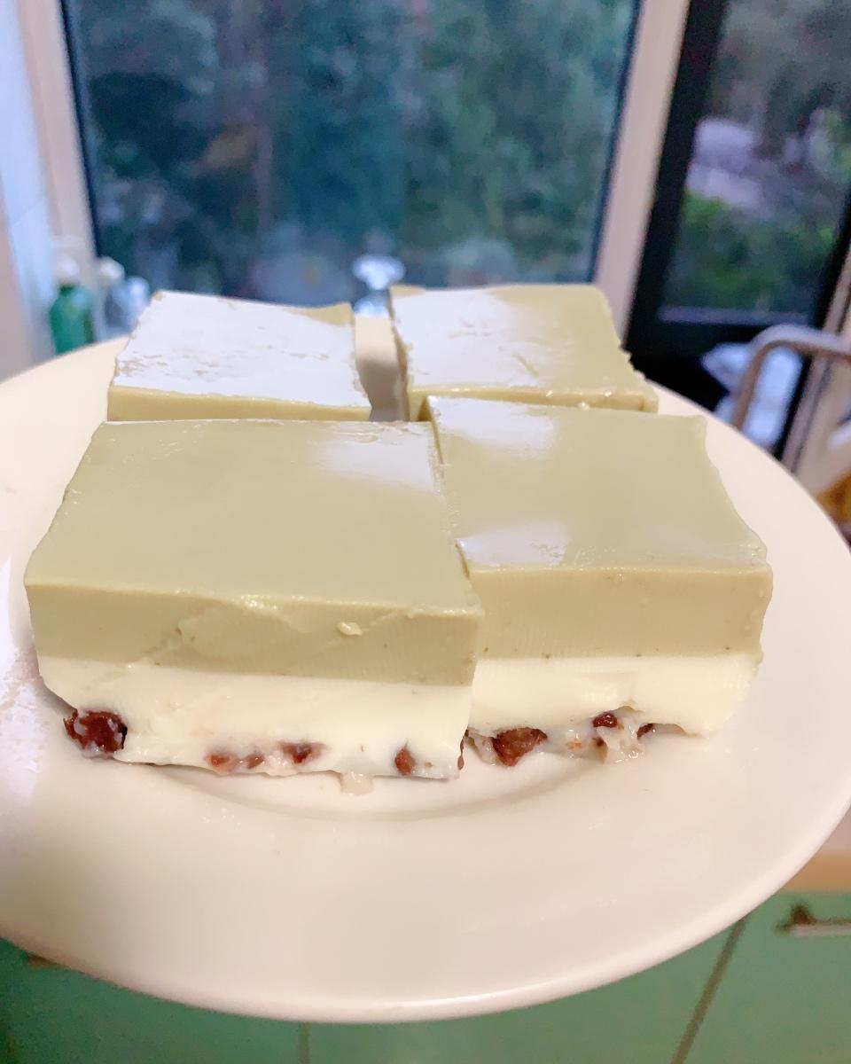 抹茶红豆奶糕