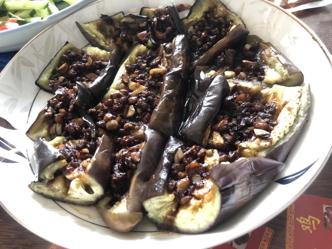 【微波炉烤茄子】