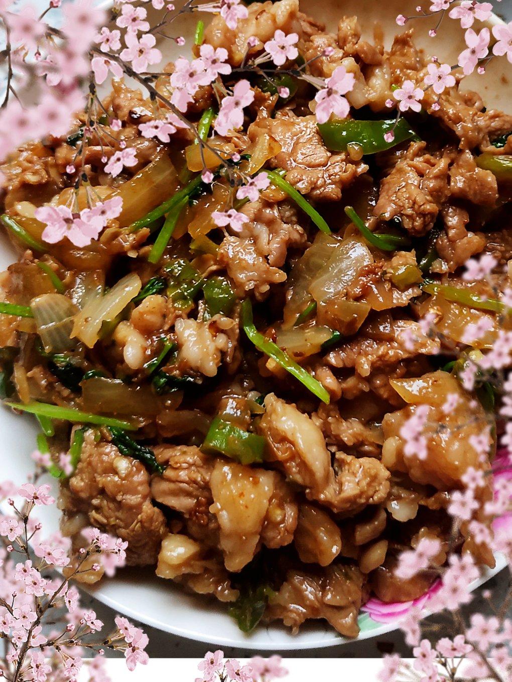 婷pymk做的家常孜然洋葱炒羊肉