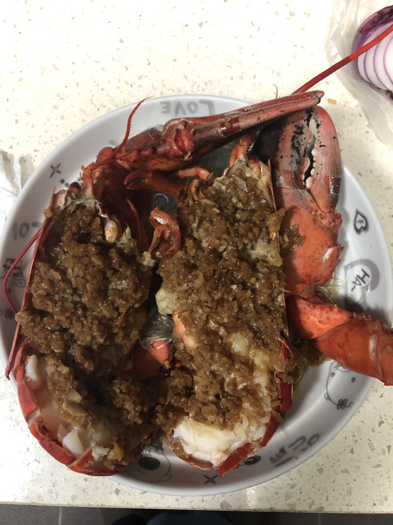 蒜蓉粉丝蒸波士顿龙虾