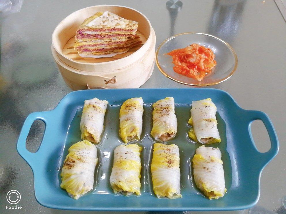 娃娃菜鸡肉卷