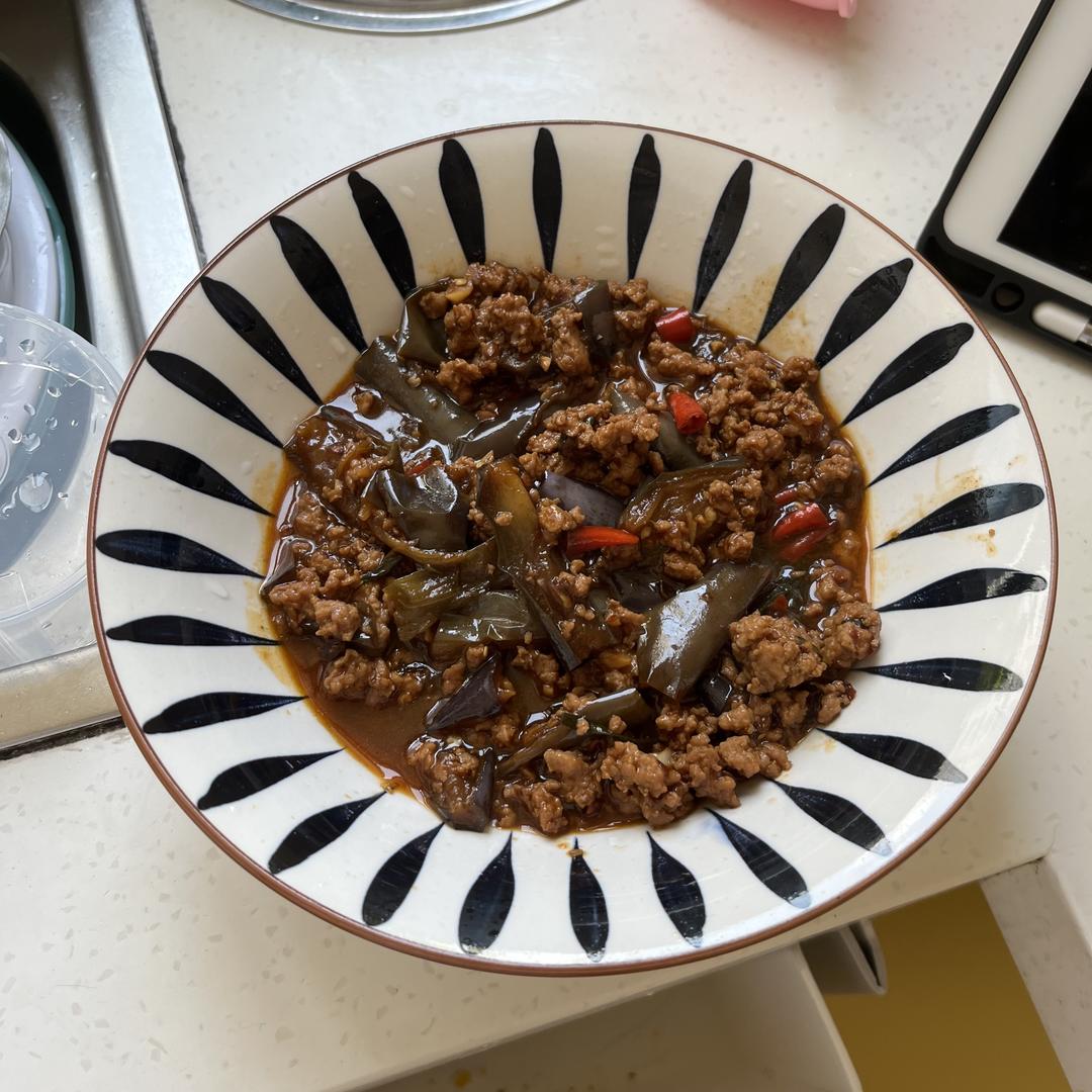 红烧肉沫茄子