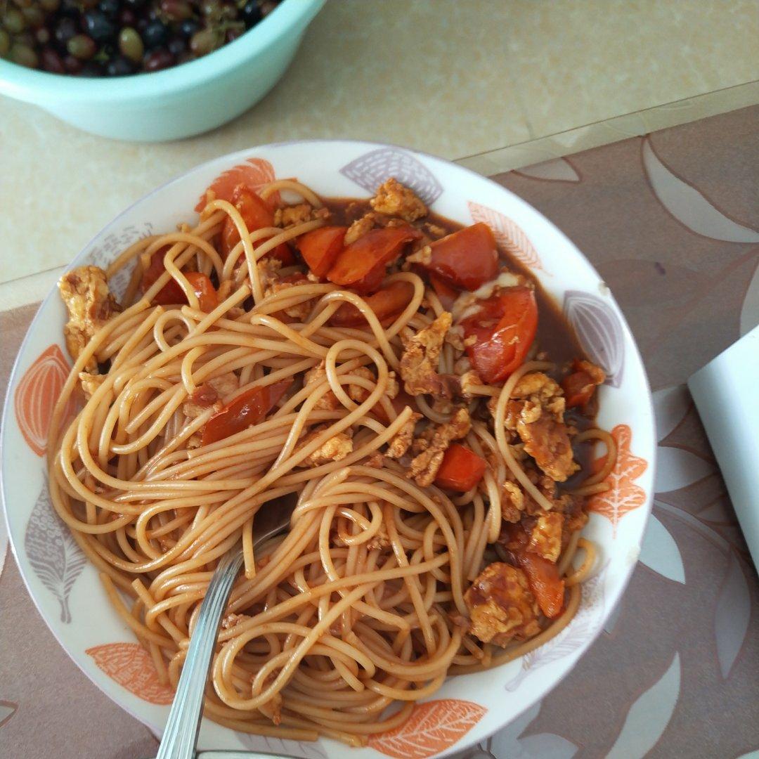 中式的番茄鸡蛋意面，减脂必吃哦🍝