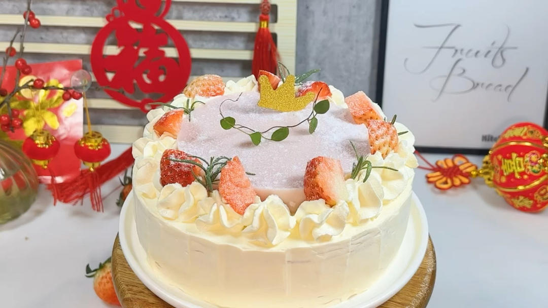 草莓奶冻千层蛋糕💕免烘烤高颜值