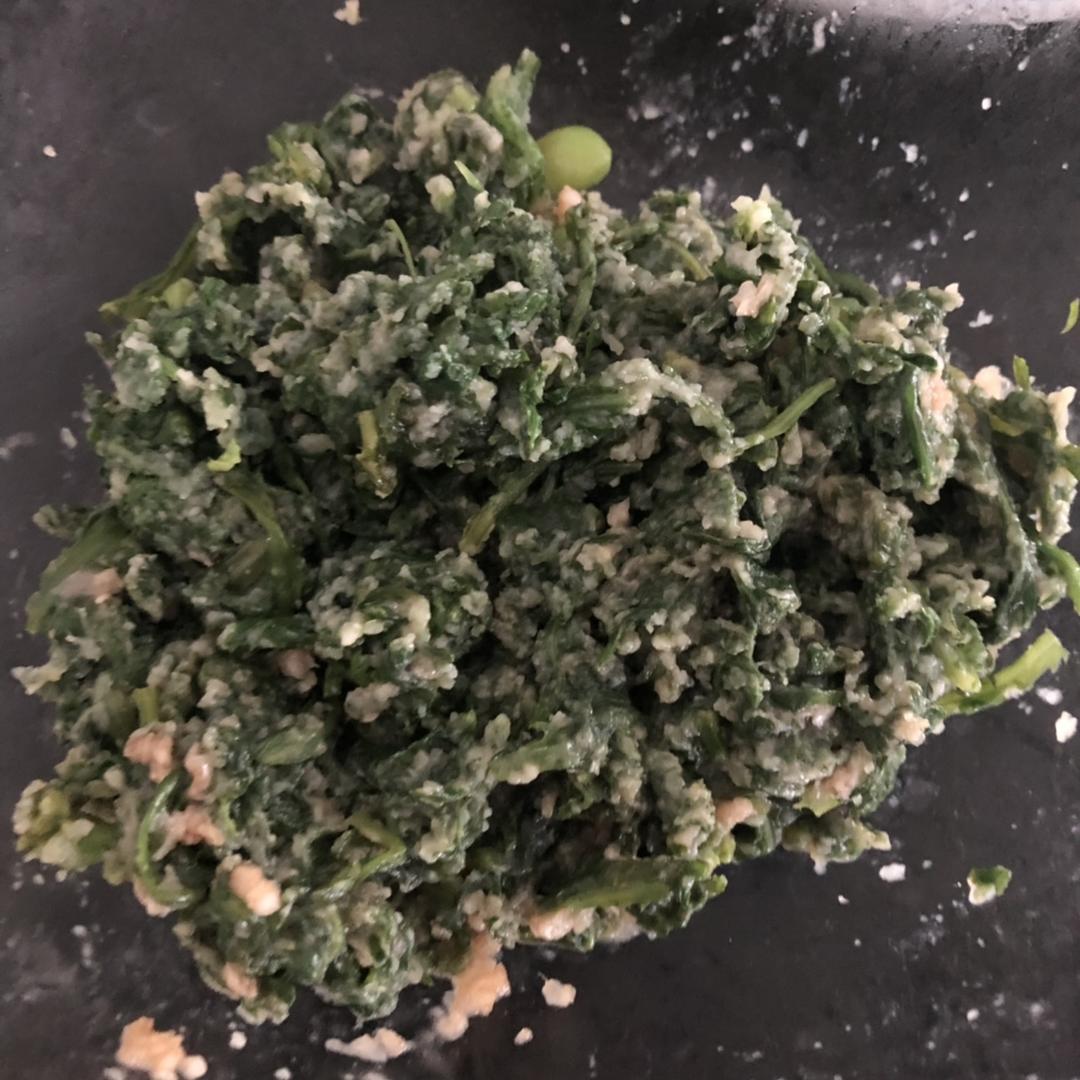 粉蒸茼蒿/芹菜叶