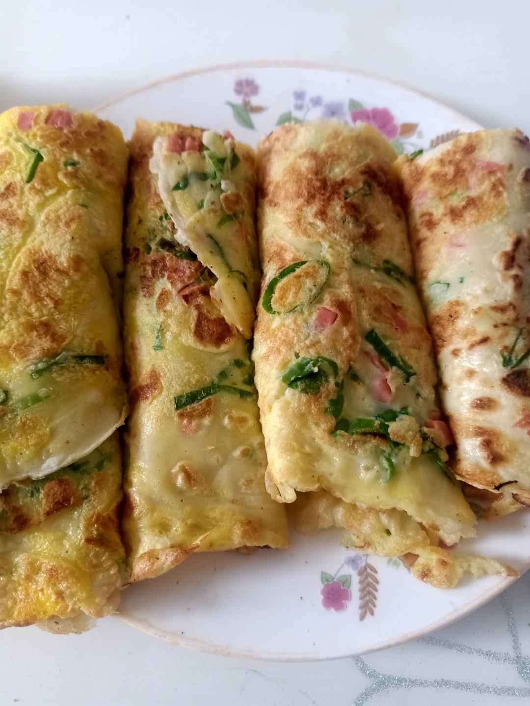 早餐香葱鸡蛋饼