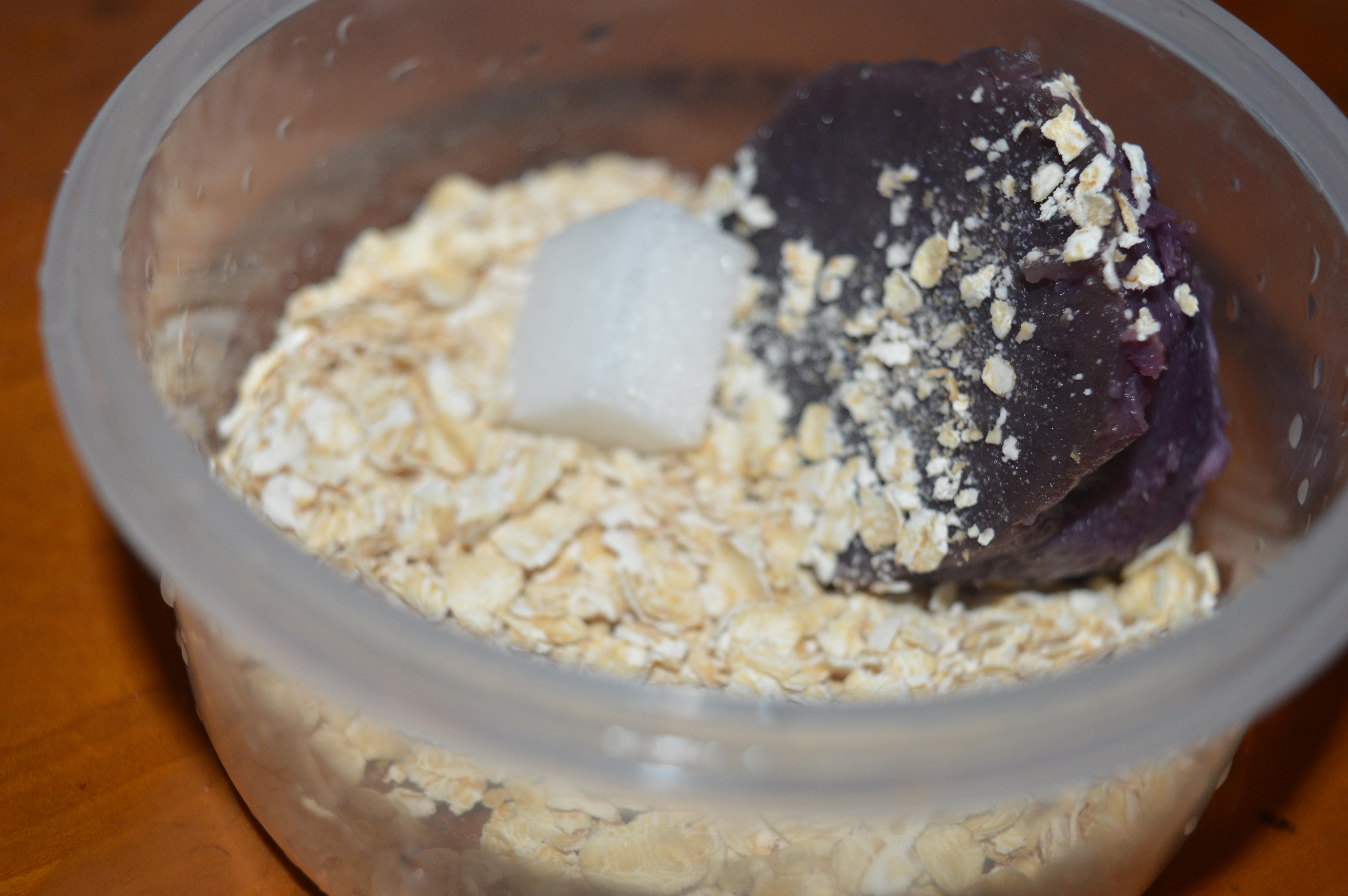 低卡路里版燕麦紫薯饼的做法