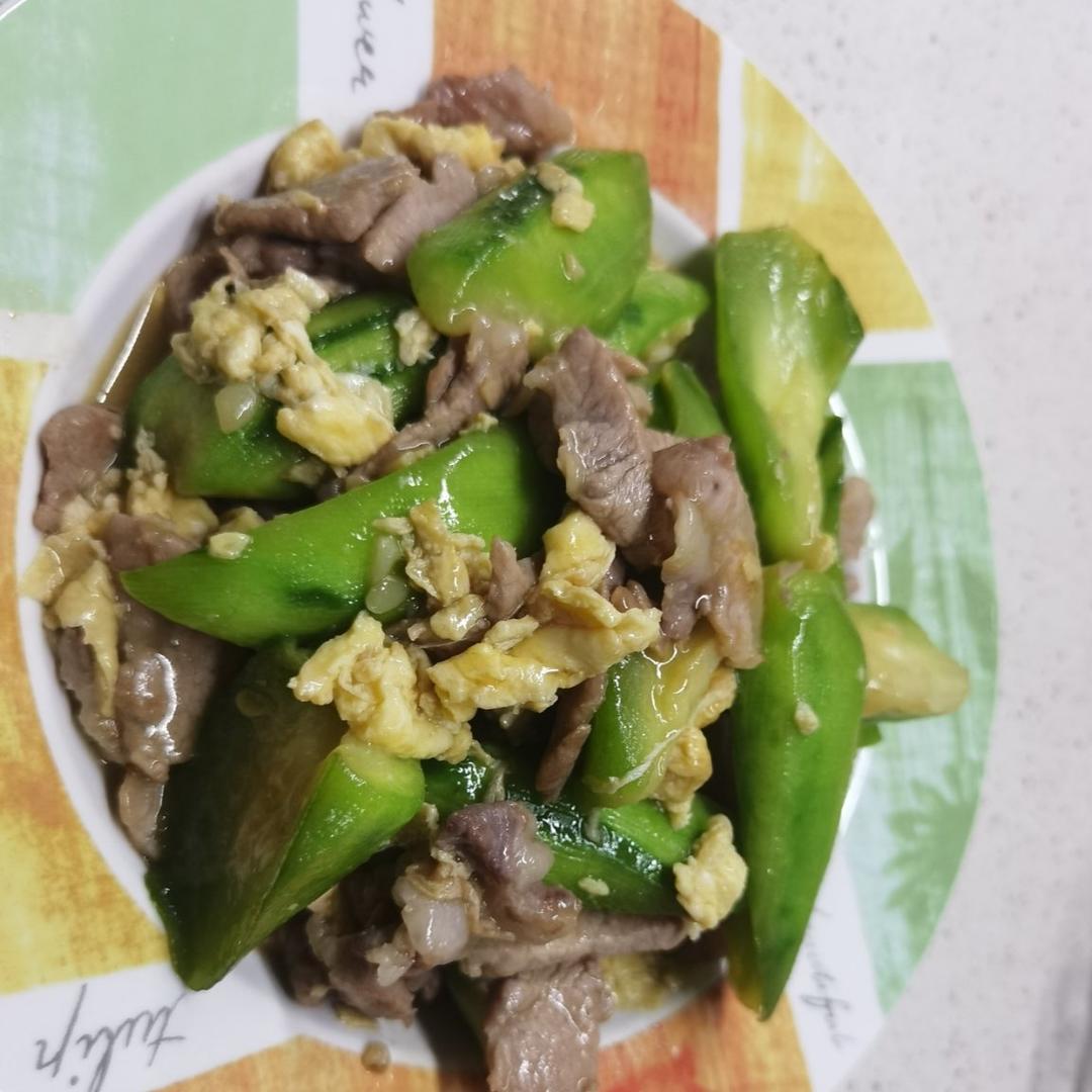 丝瓜鸡蛋炒肉
