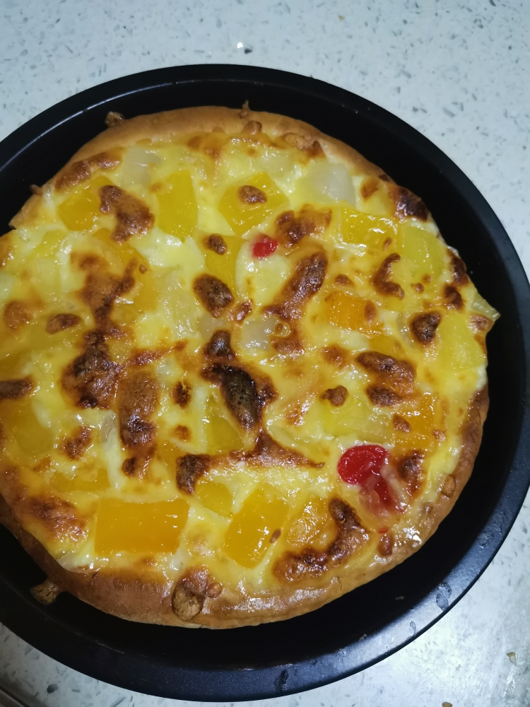 雪糕底水果披萨的做法