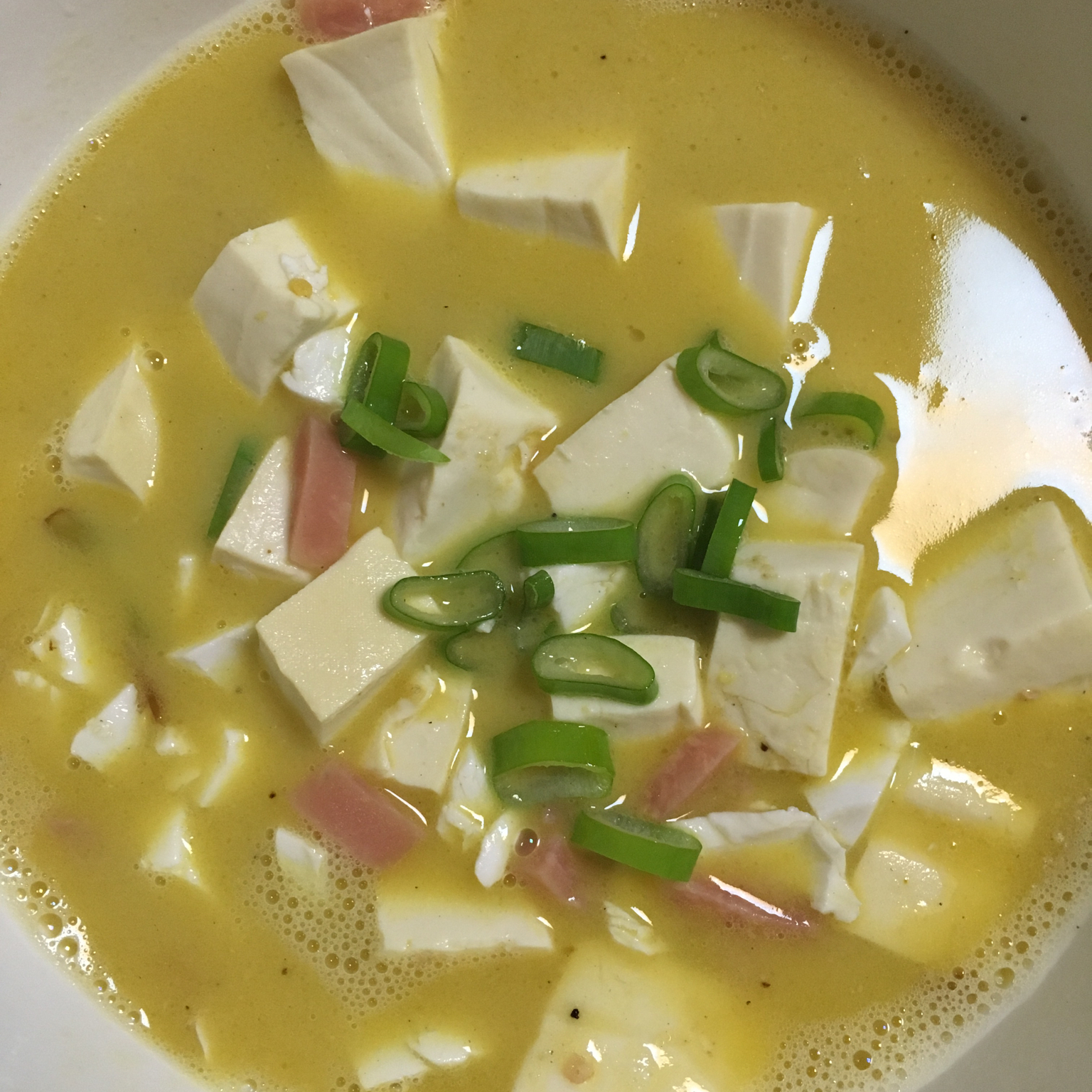 咸蛋烧豆腐～～孩子爱吃的下饭菜！