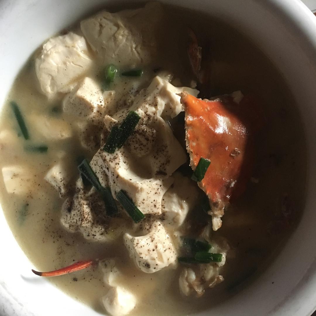 白蟹豆腐煲