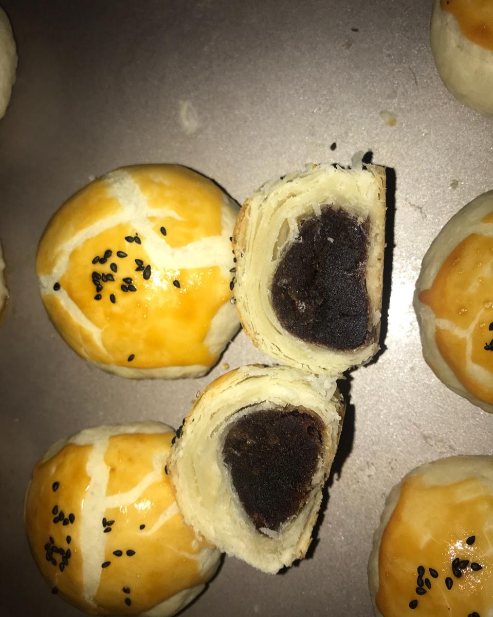 苏掉渣的红豆酥 紫薯酥 植物油版