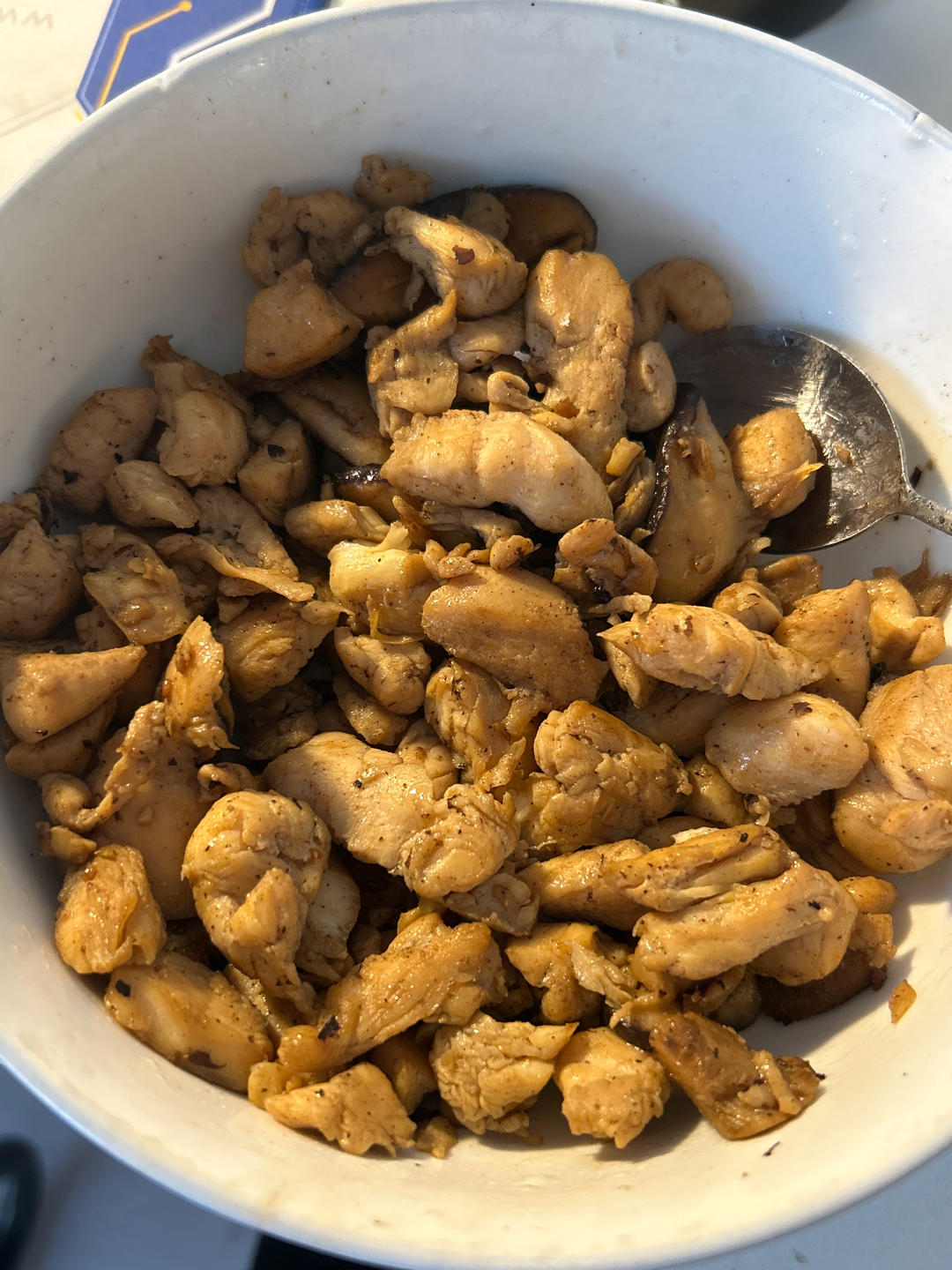香菇滑鸡片/香菇炒鸡胸肉