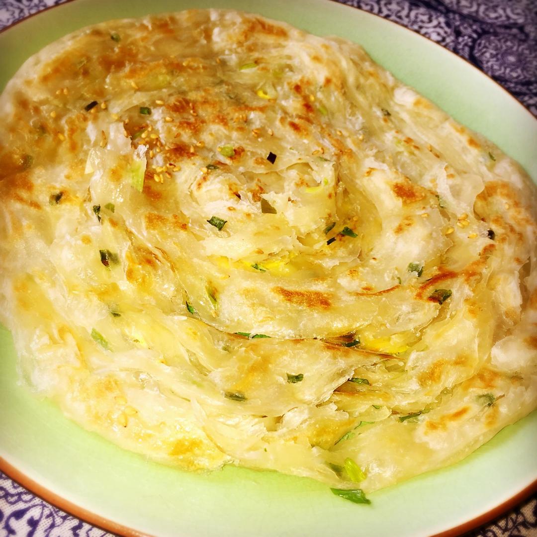 葱香四溢 层薄如纸 『葱油手抓饼』