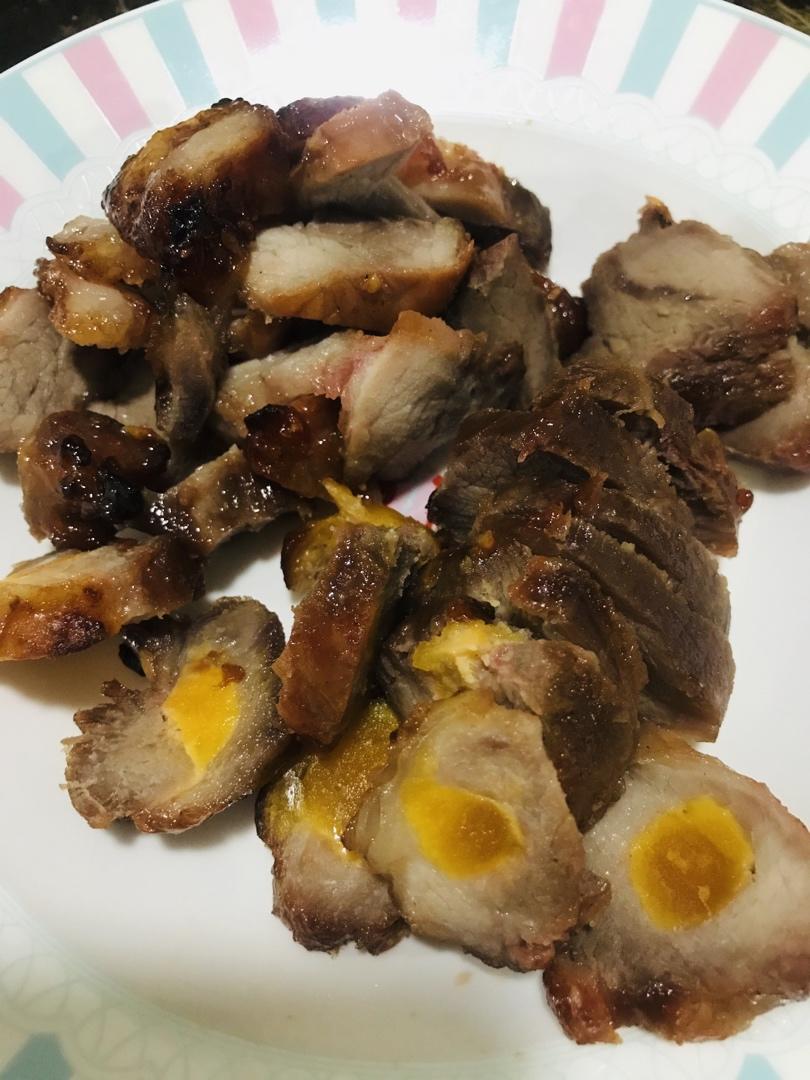 咸蛋叉烧肉（好吃得爆炸）