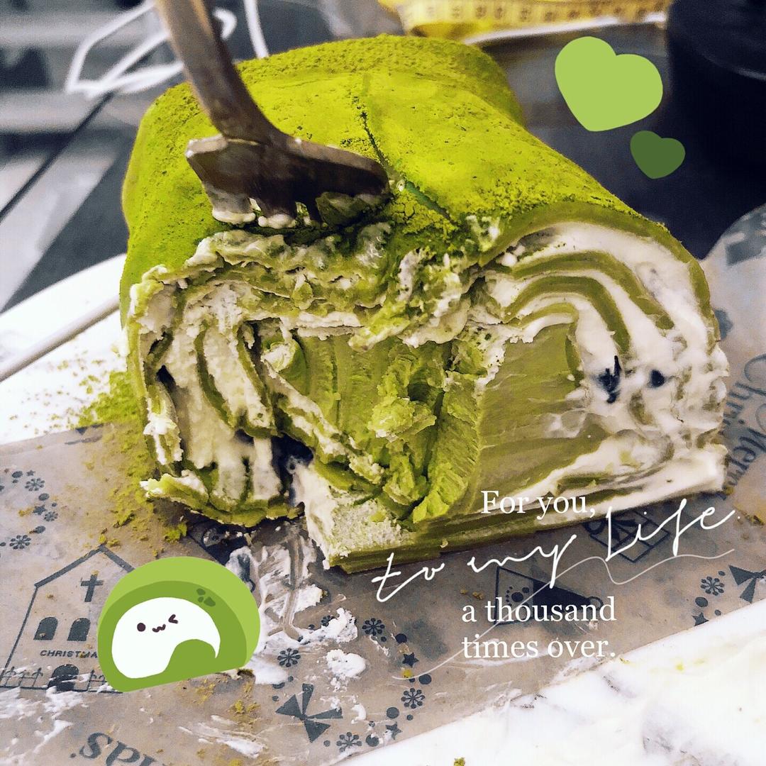 抹茶奶冻毛巾卷【曼食慢语】