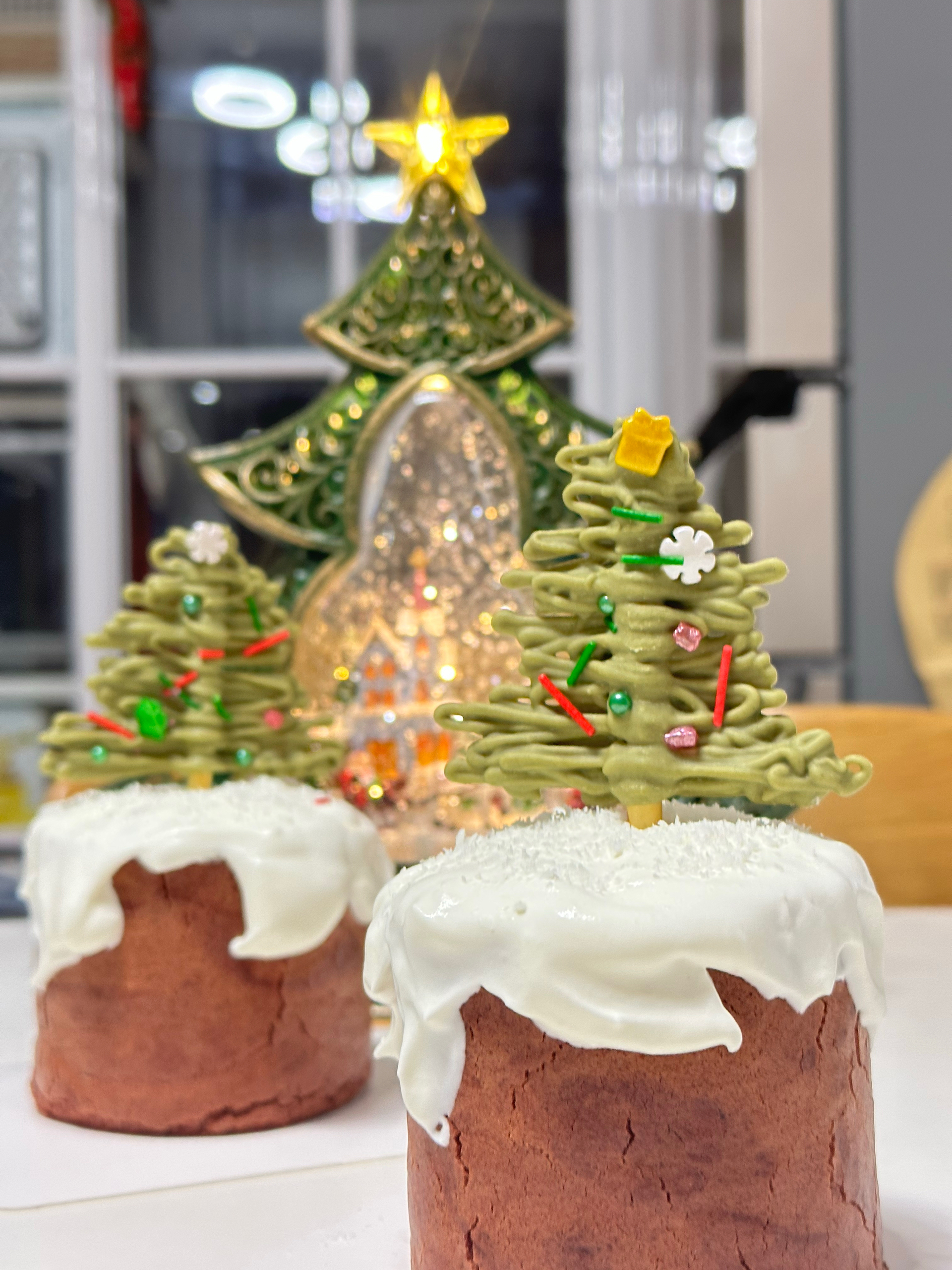 圣诞树-圣诞杯子蛋糕装饰