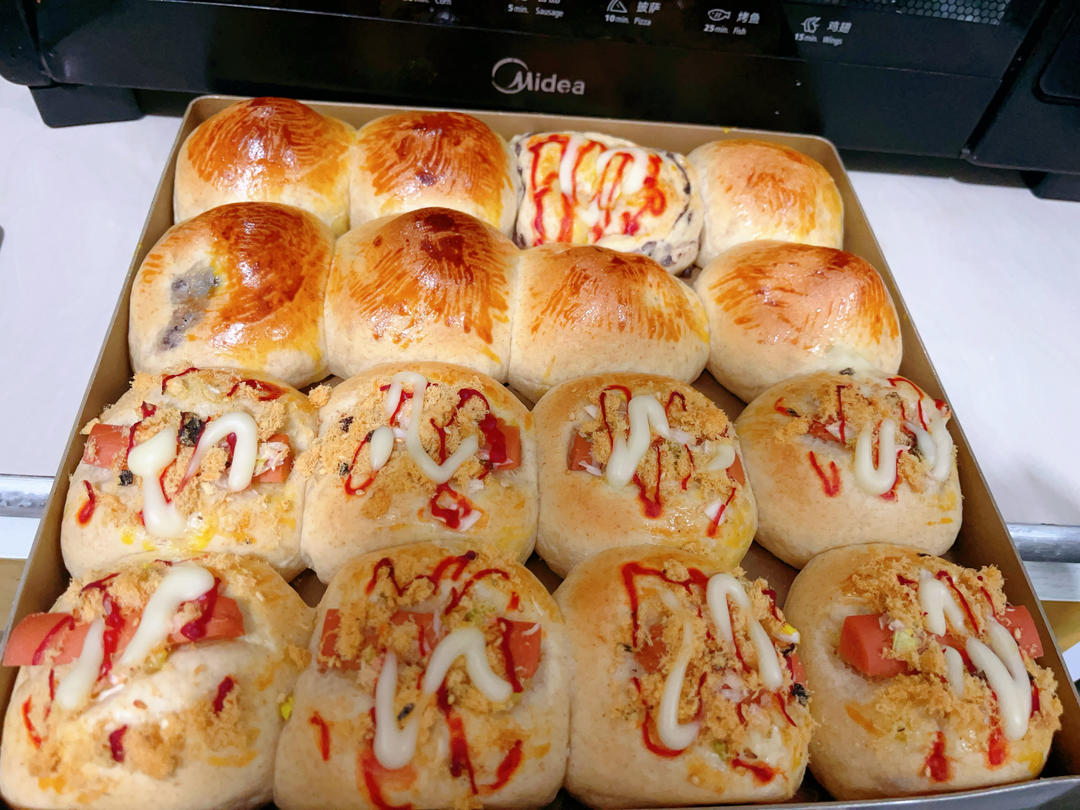 一个面团做4种口味面包！松软可口巨美味！