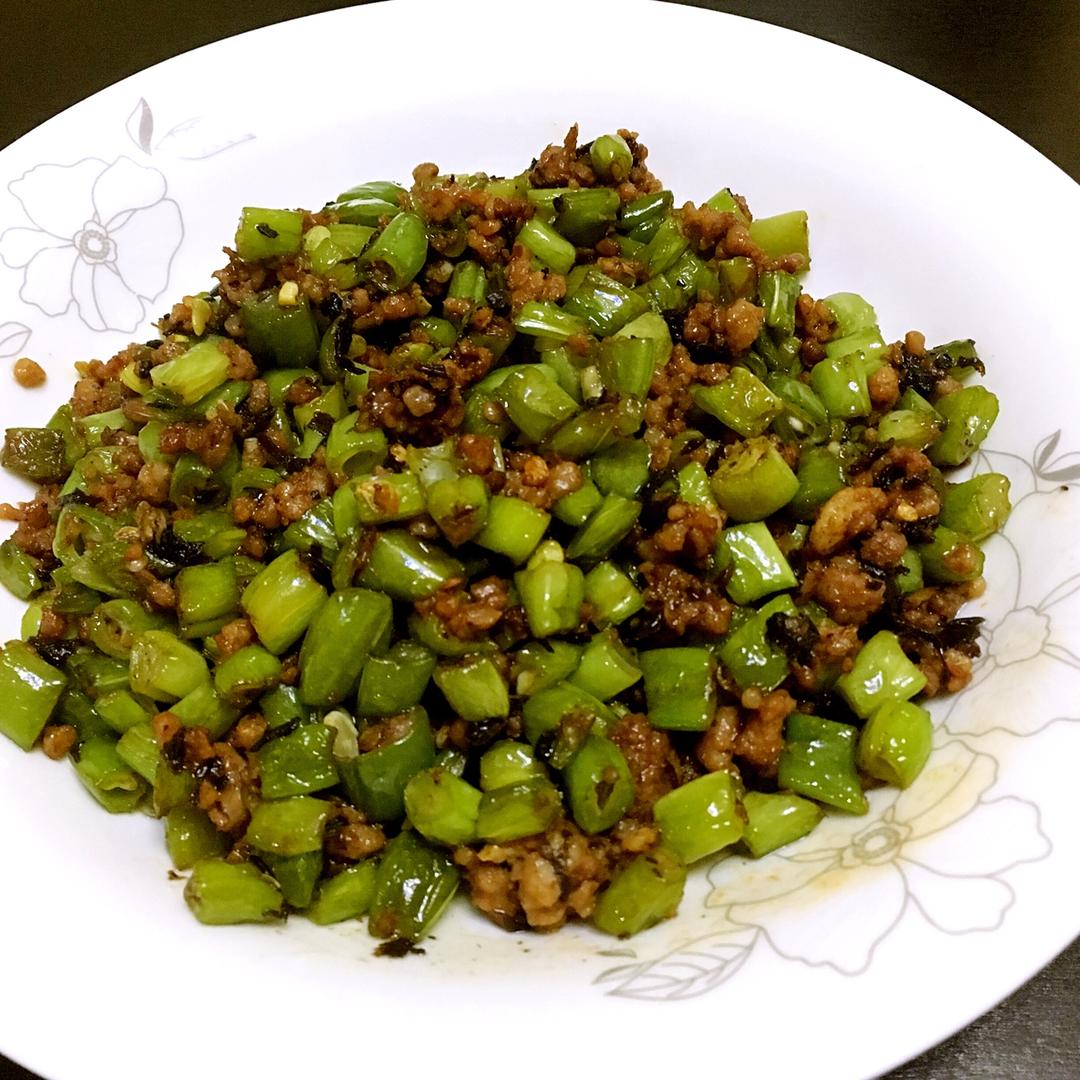 干煸榄菜肉末豆角