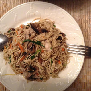 鸡肉炒蘑菇（家常速菜）