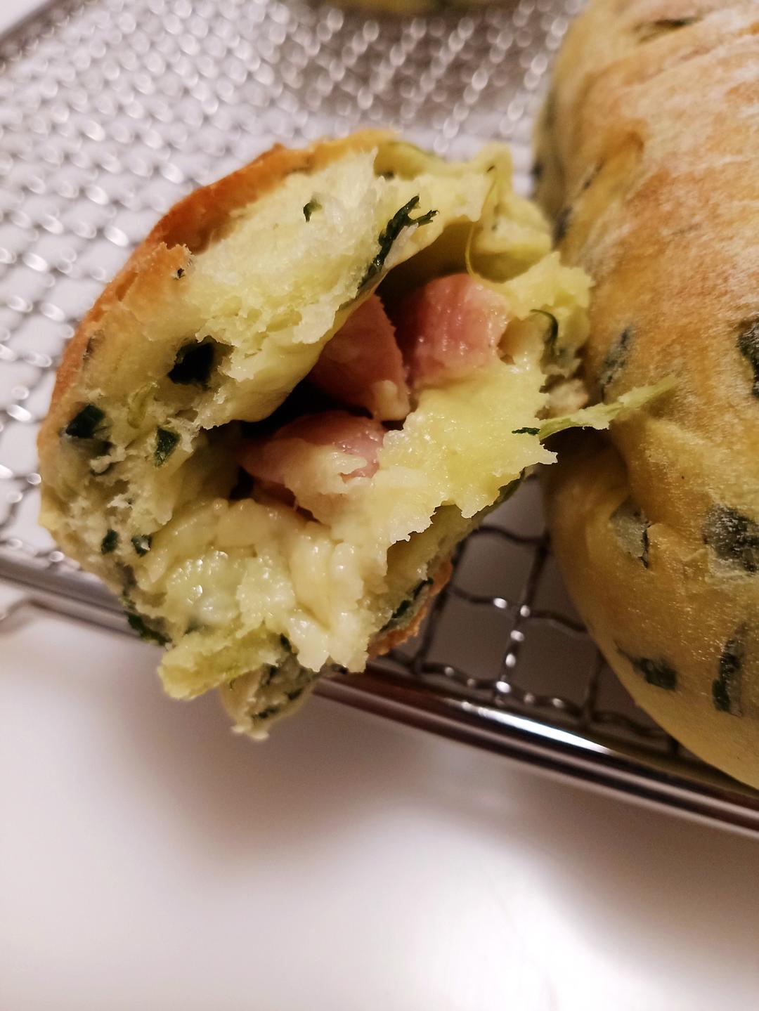 菠菜芝士咸面包