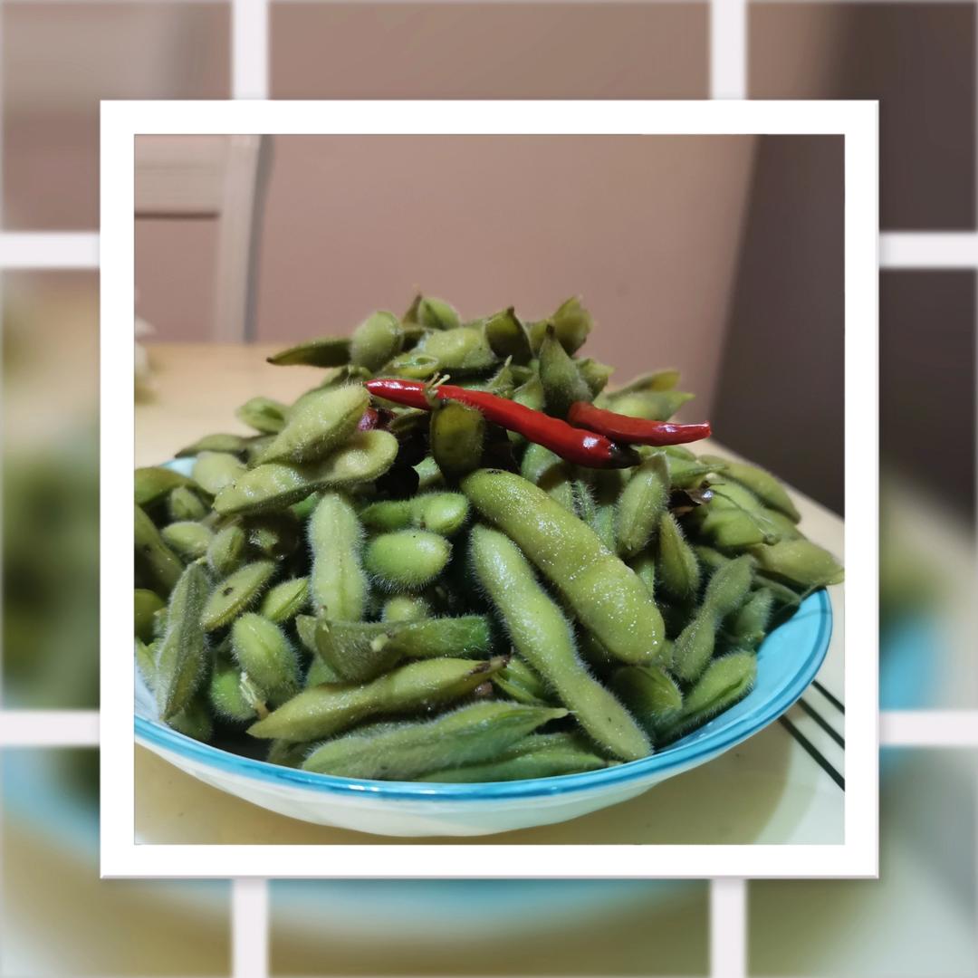 煮毛豆—不会变色版