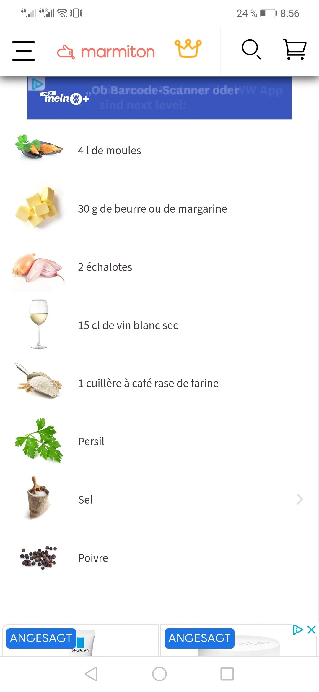 传统法国菜谱略改 小洋葱白酒淡菜/贻贝/青口 Moules marinière的做法 步骤1