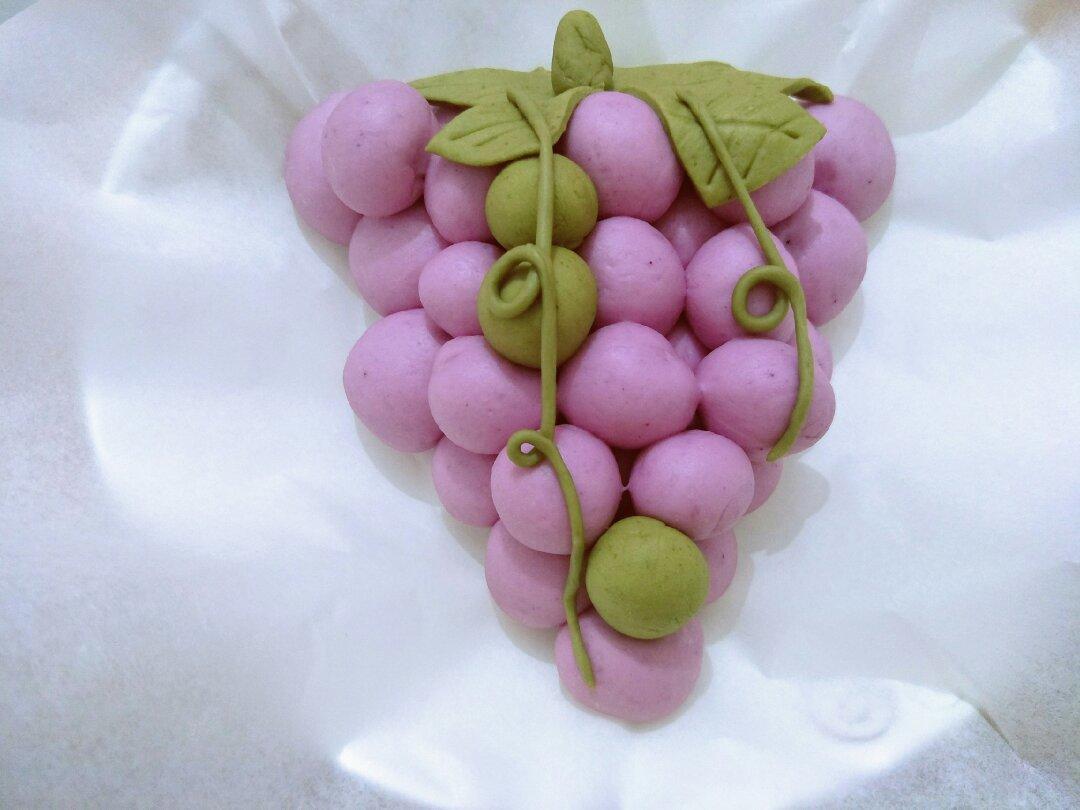 卡通馒头🍇葡萄造型牛奶馒头