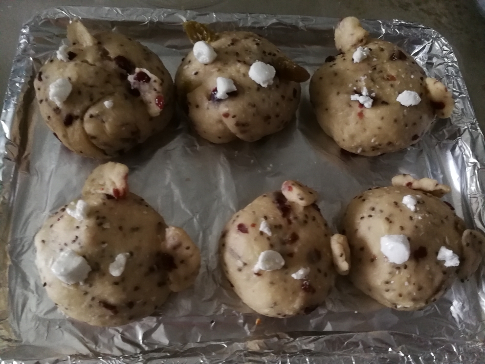 奇亚籽丑丑熊果料面包～小烤箱版本的做法 步骤12