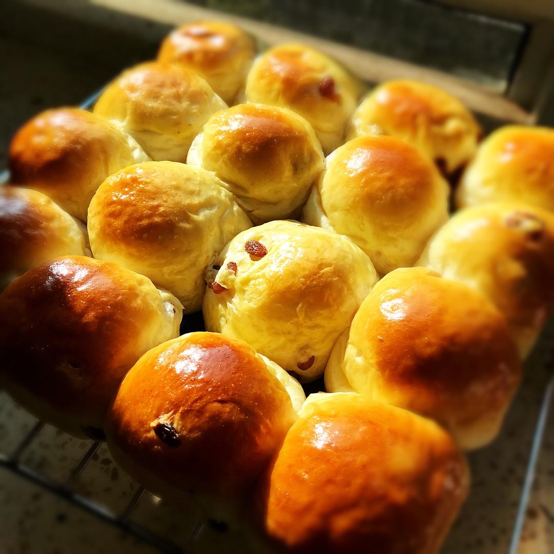 甜橙烘焙_做的奶香红提小餐包